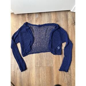 Blue Back From Bali Long Sleeve Knit Shrug Arm Cover